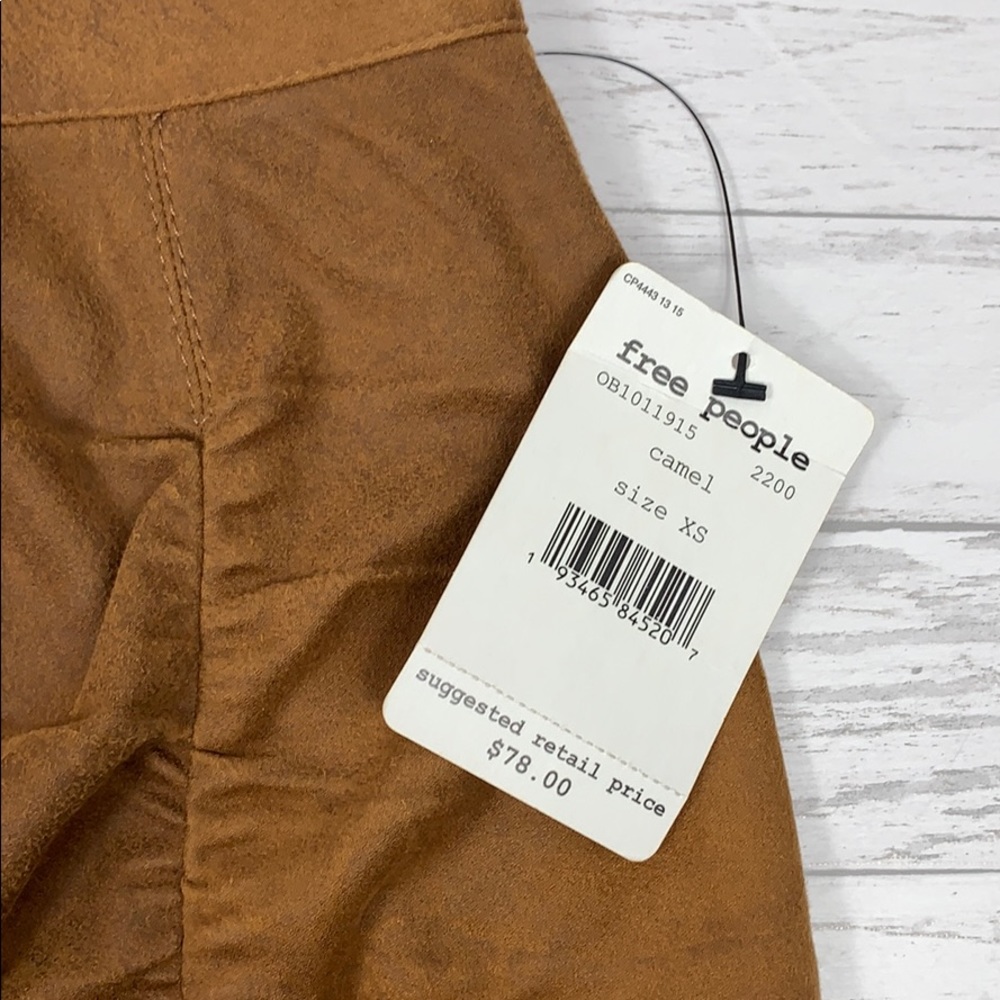 Free People Rumi Ruched Faux Leather Mini Skirt - Picture 3 of 5